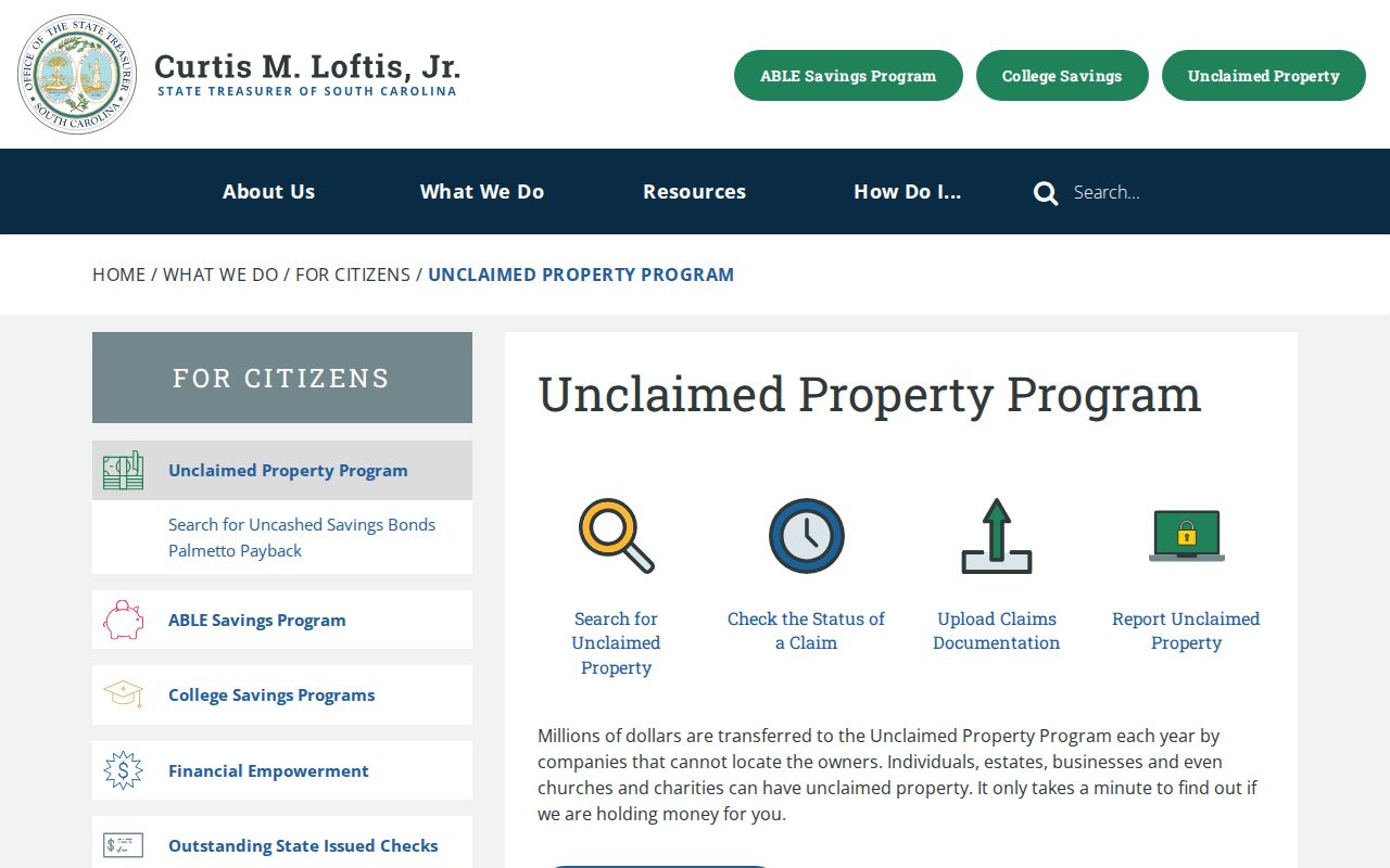 Aiken residents directory unclaimed property official search route