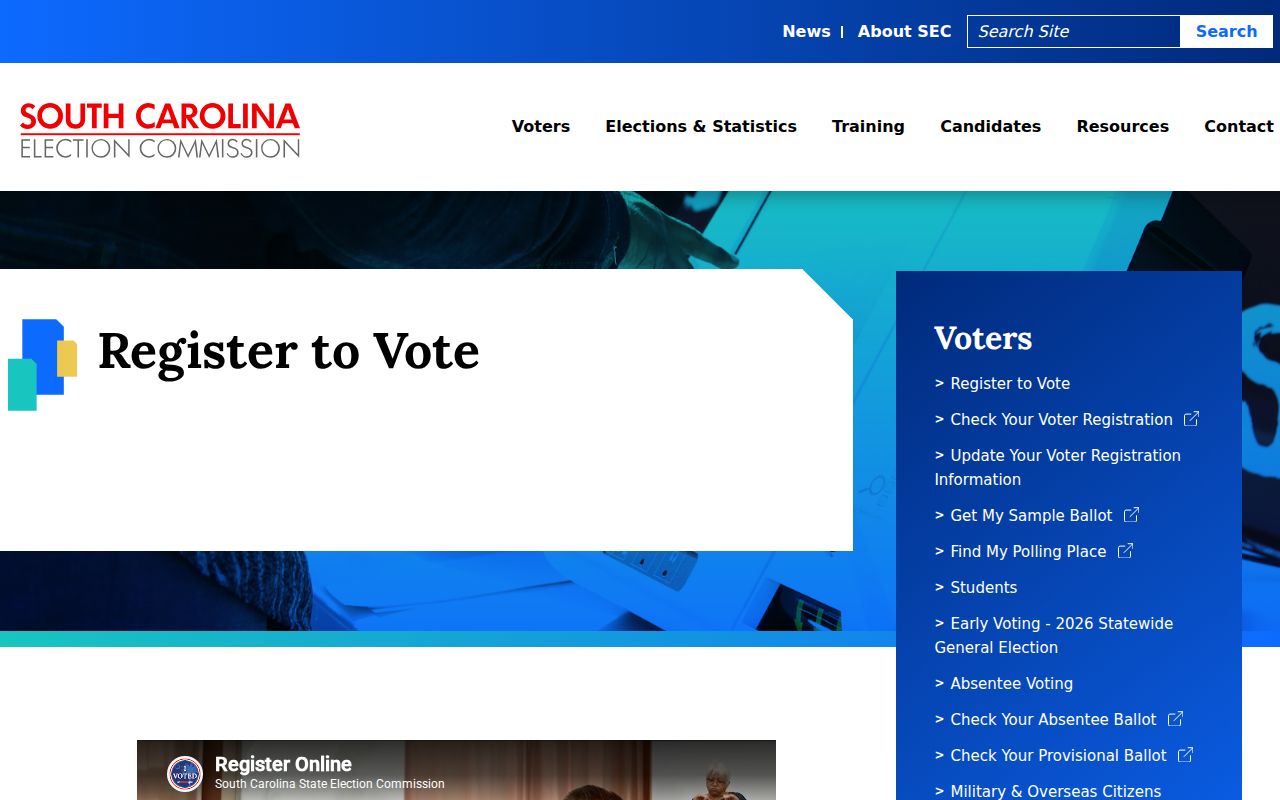 Aiken residents directory MyscVOTES registration check guidance